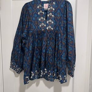 Victoria Dunn Marigold Blouse in Bluebell